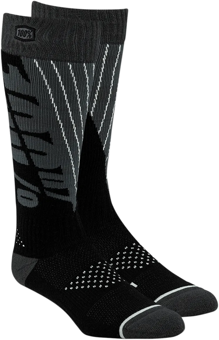100% Torque Comfort Moto Socks - Black/Gray - Small/Medium 24007-353-17