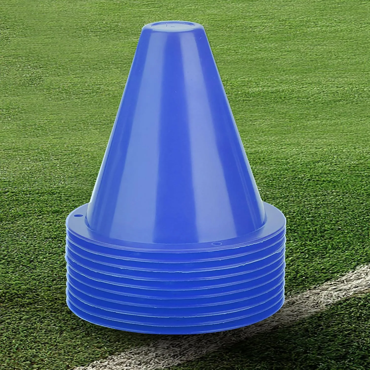 10pcs Mini Cones, Soccer Cones Football Barriers Plastic Marker Holder for Soccer, Basketball, Football, Agility, and Footwork Training, Indoor and Outdoor
