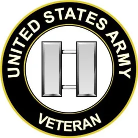 3.8" US Army Captain Veteran Decal Sticker