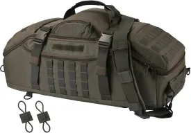 55L Large Travel Gym Duffle Bag Military Tactical Backpack, Army Pack 3 Day Bug Out Bag Rucksack for Outdoor Sport Hiking Camping with Molle System, Olive
