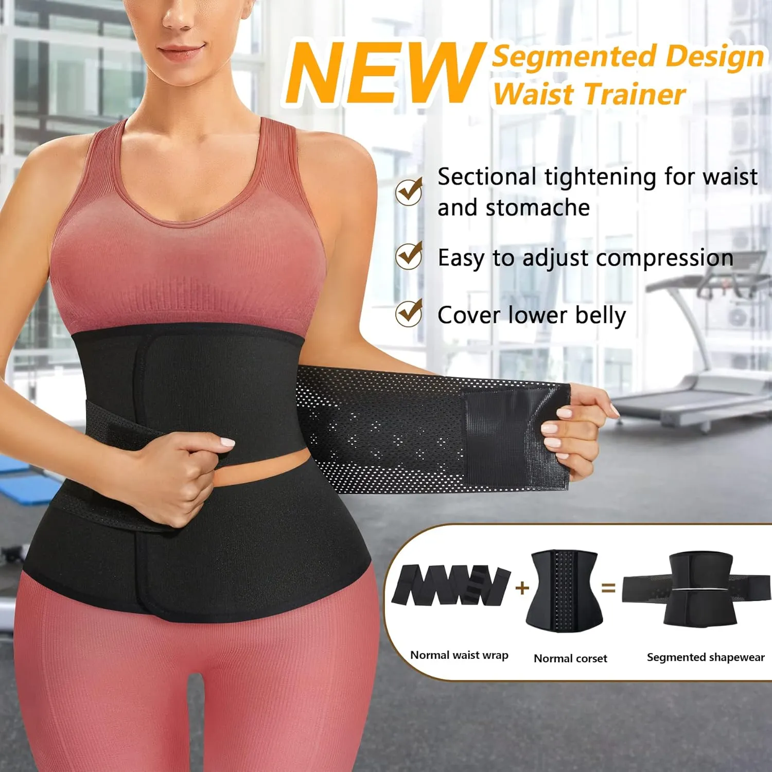 AOSBOEI Waist Trainer for Women Workout Waist Cincher Trimmer Underbust Corset Tummy Control Hourglass Body Shapewear