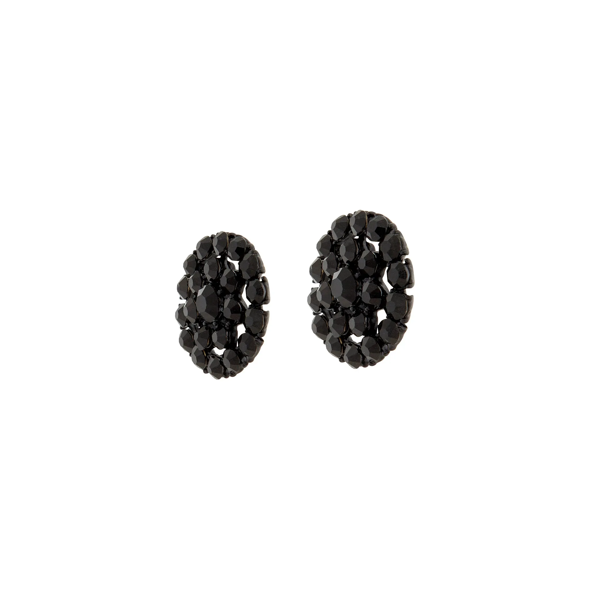 Black Jewel Bling Stud Earrings