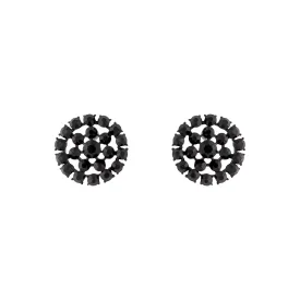 Black Jewel Bling Stud Earrings