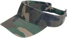 Camouflage Pattern Washed Outdoor Sun Visor