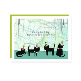 Card - Birthday - Party Cats by Rachel Austin Art