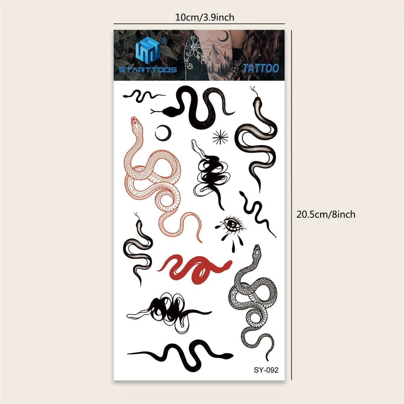 Colorful Snakeskin Temporary Tattoo for Women  LongLasting  Waterproof
