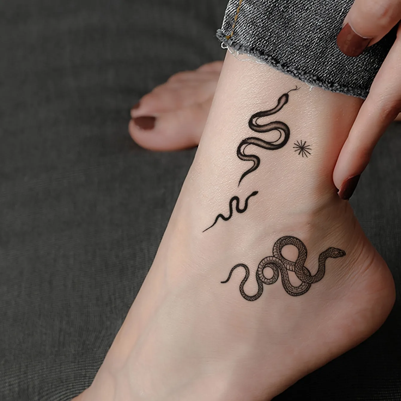 Colorful Snakeskin Temporary Tattoo for Women  LongLasting  Waterproof
