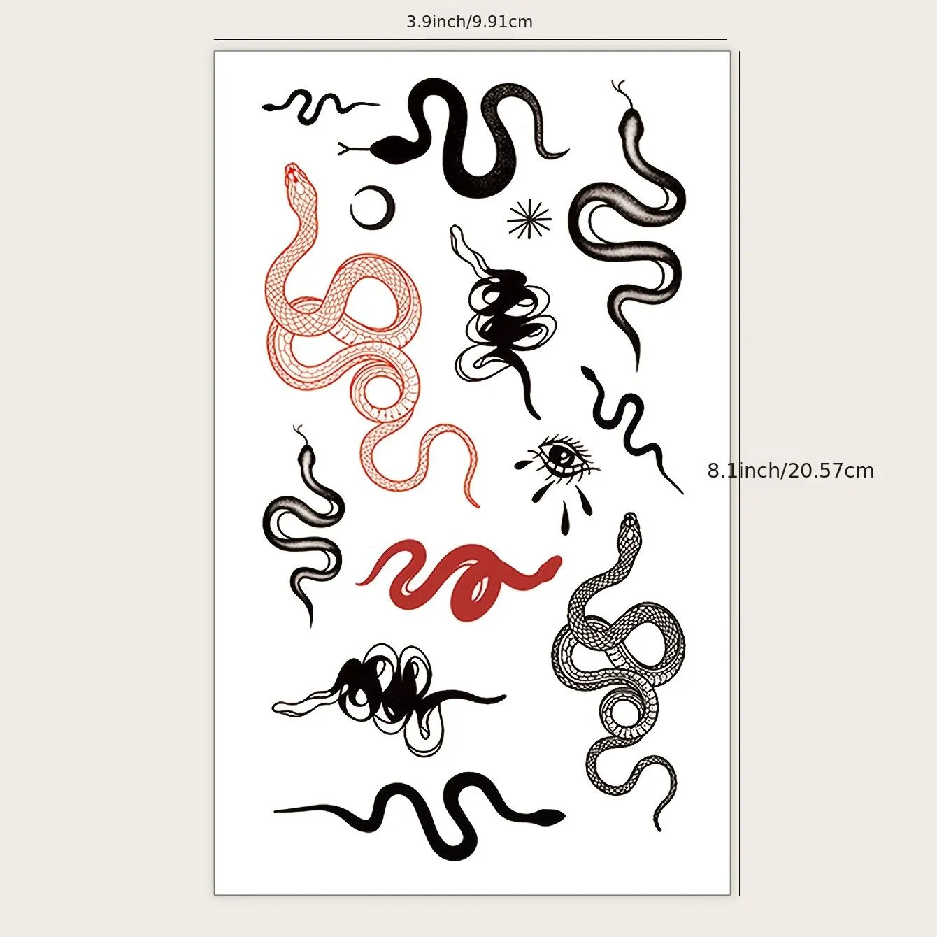 Colorful Snakeskin Temporary Tattoo for Women  LongLasting  Waterproof