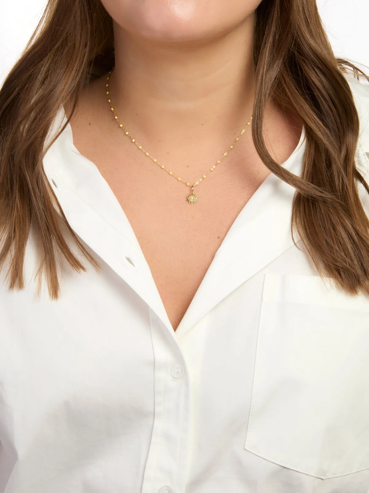 Diamond Lucky Sun Yellow Gold Charm