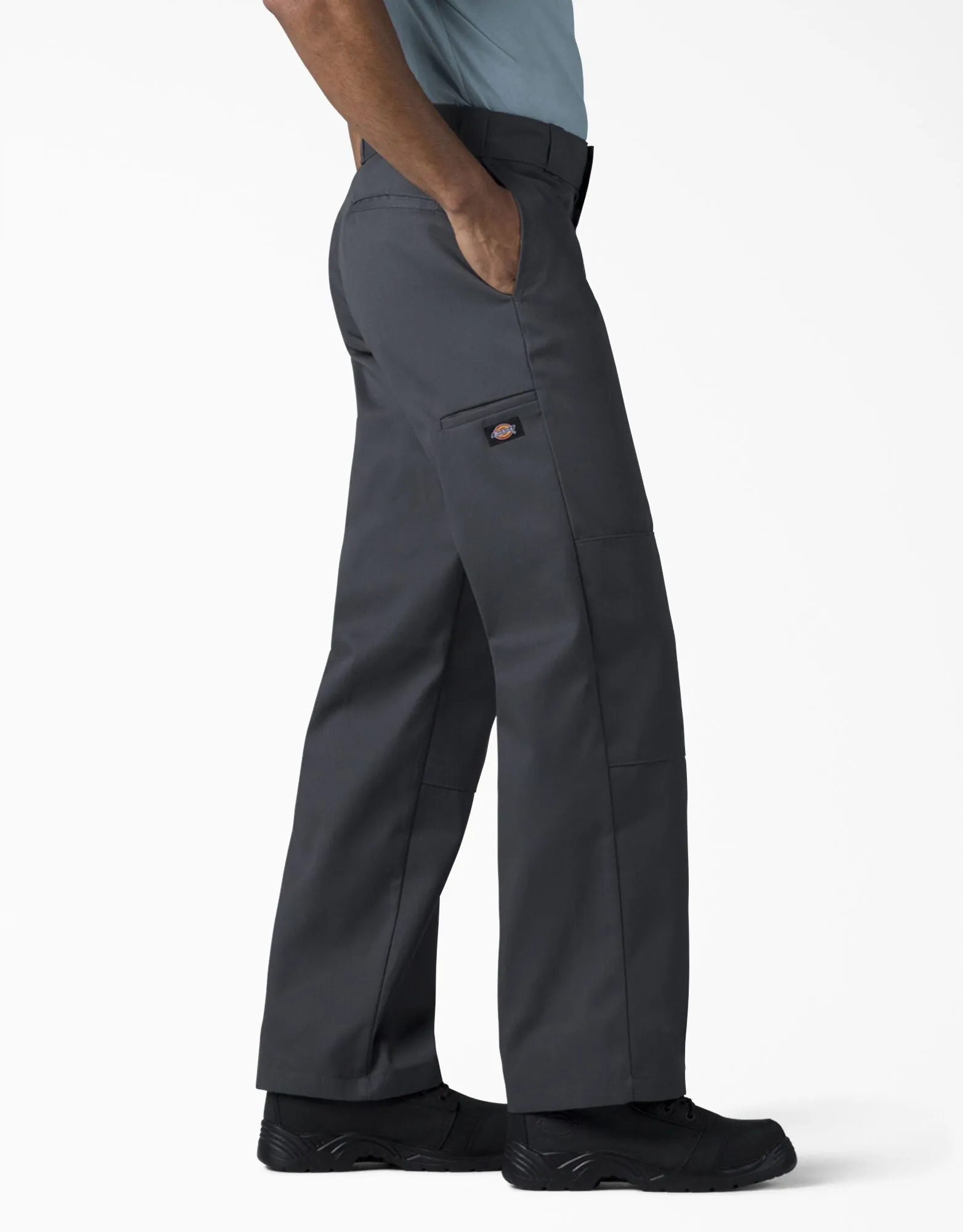 DICKIES FLEX Loose Fit Double Knee Work Pants Charcoal Grey