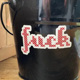 Diecut sticker: Fuck