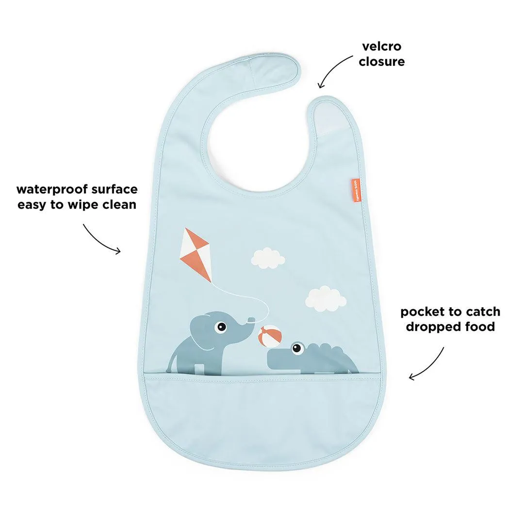 Done by Deer Bib With Velcro  - Blue
