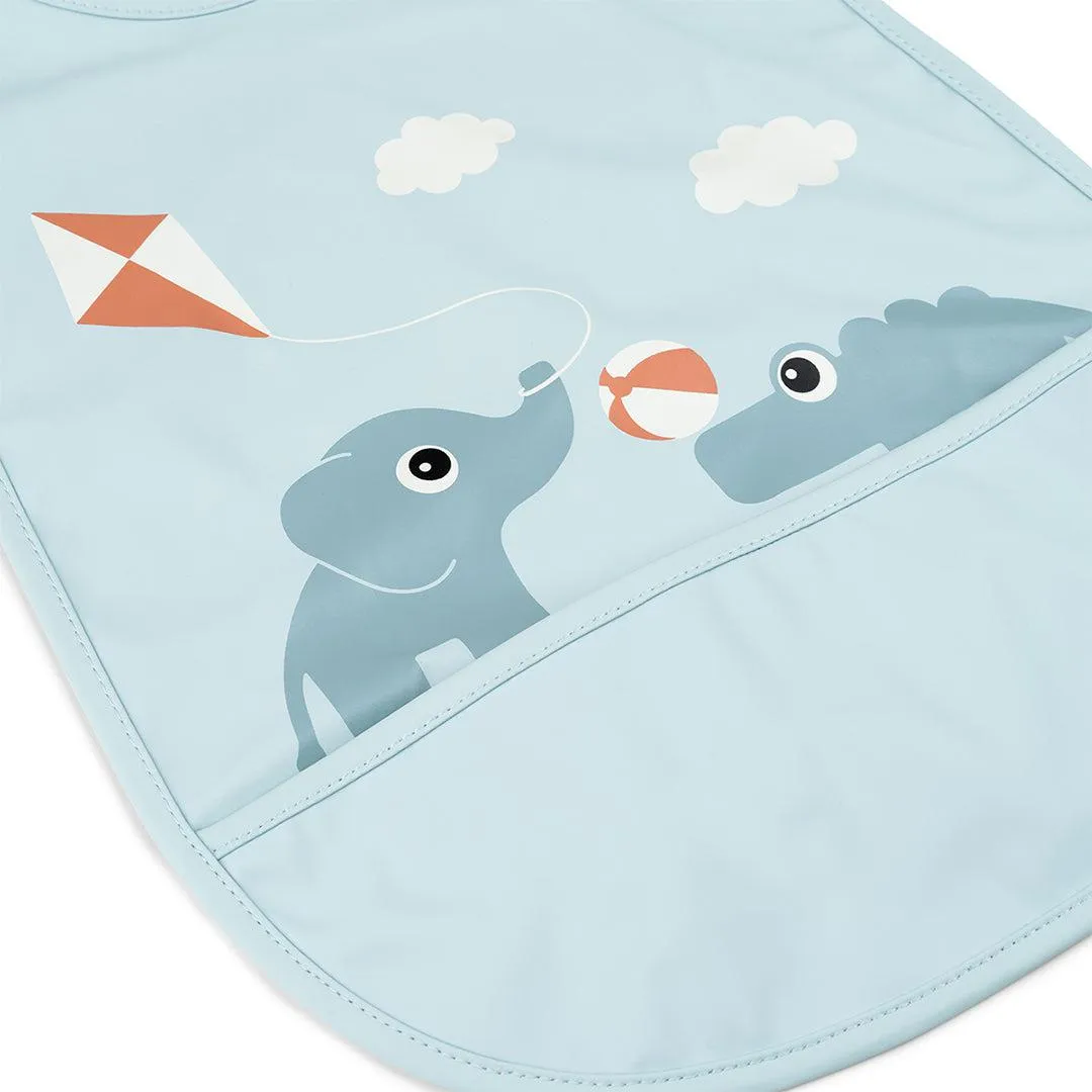 Done by Deer Bib With Velcro  - Blue