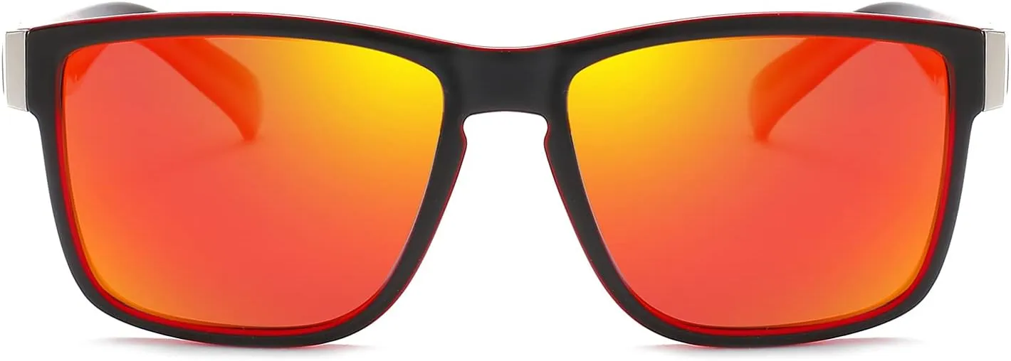 DUBERY Vintage Polarized Sunglasses for Men Women Retro Square Sun Glasses D518