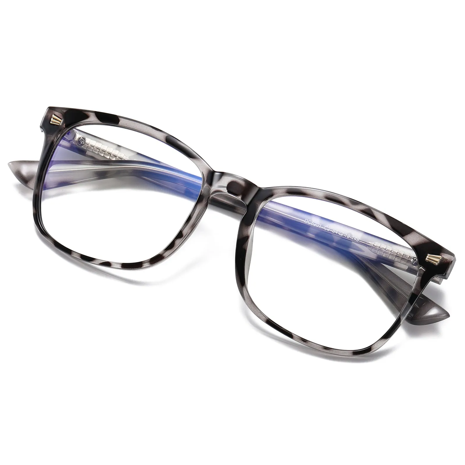 DUCO Blue Light Computer Gaming Glasses Eyeglasses Square Frame 5201S