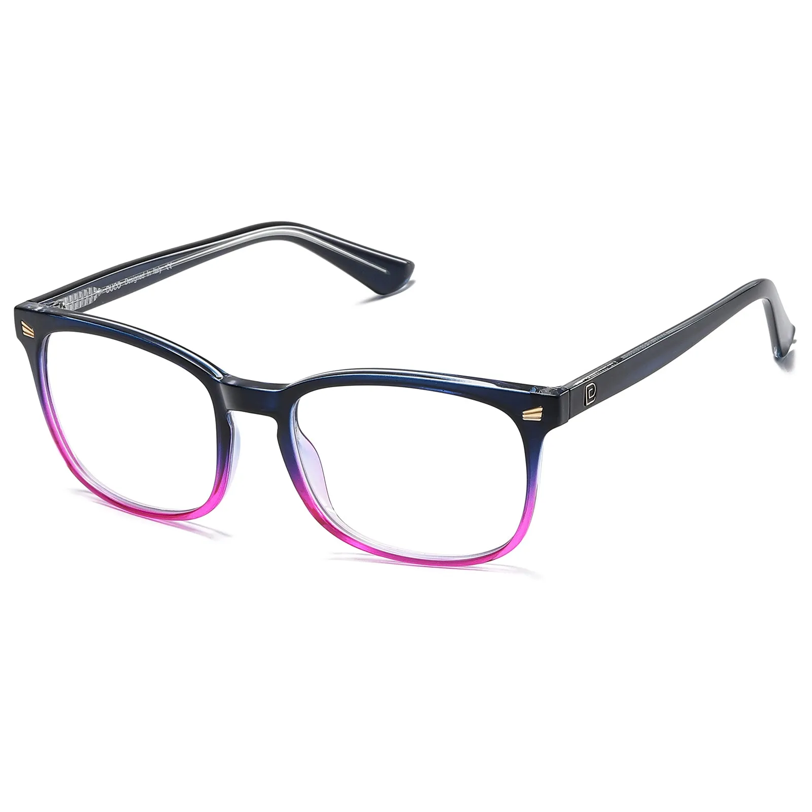 DUCO Blue Light Computer Gaming Glasses Eyeglasses Square Frame 5201S