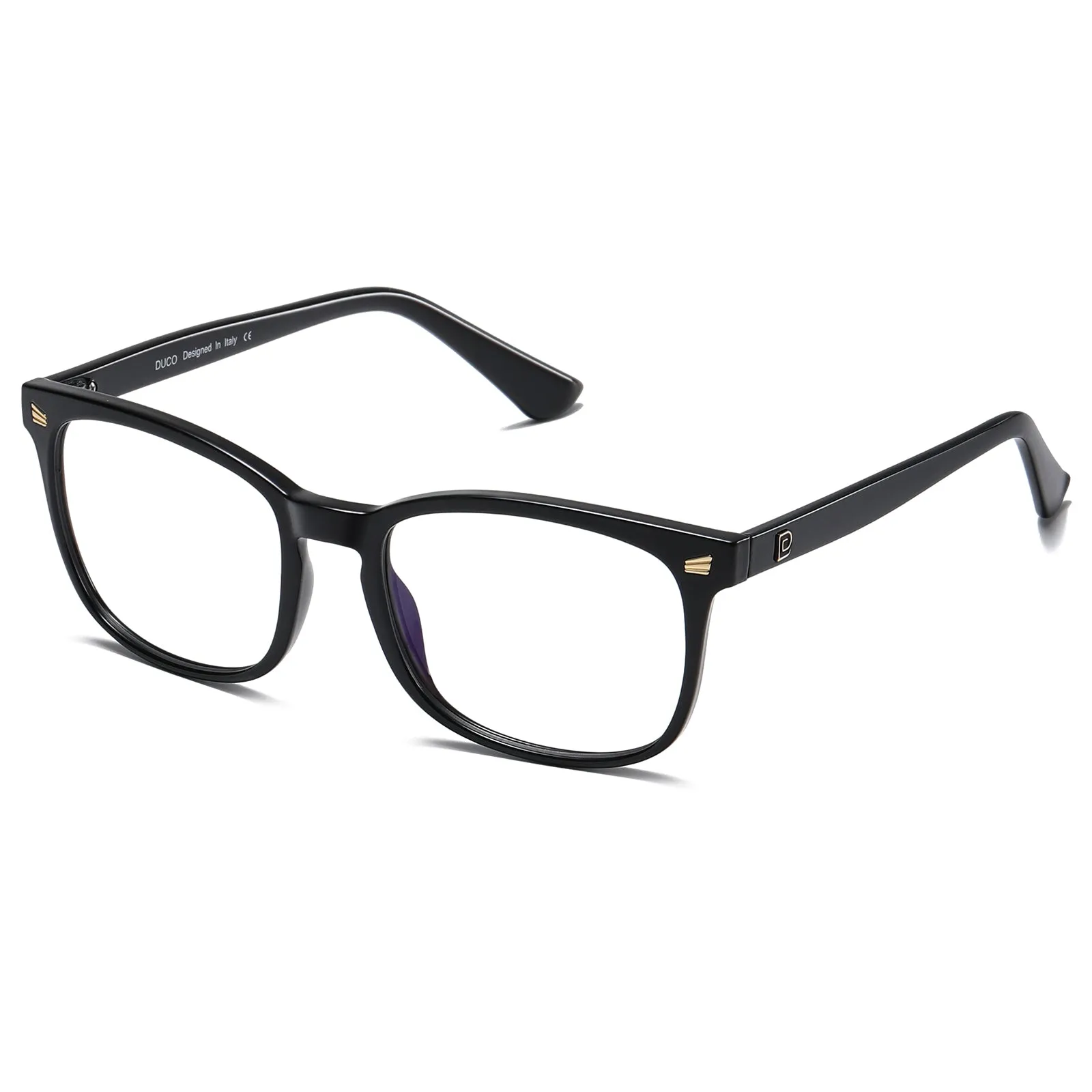 DUCO Blue Light Computer Gaming Glasses Eyeglasses Square Frame 5201S