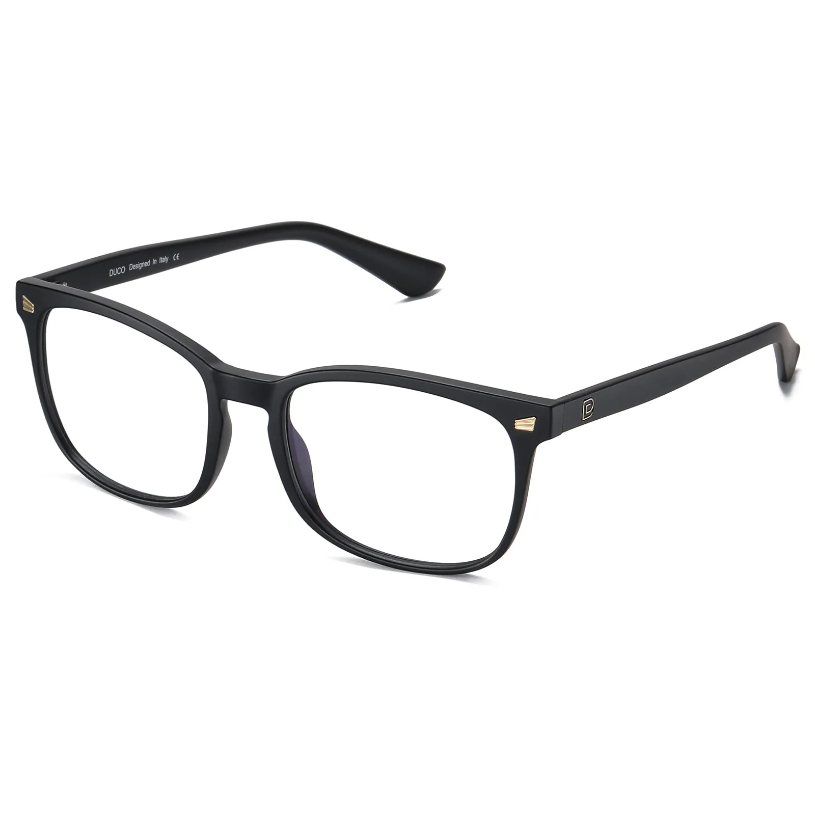 DUCO Blue Light Computer Gaming Glasses Eyeglasses Square Frame 5201S