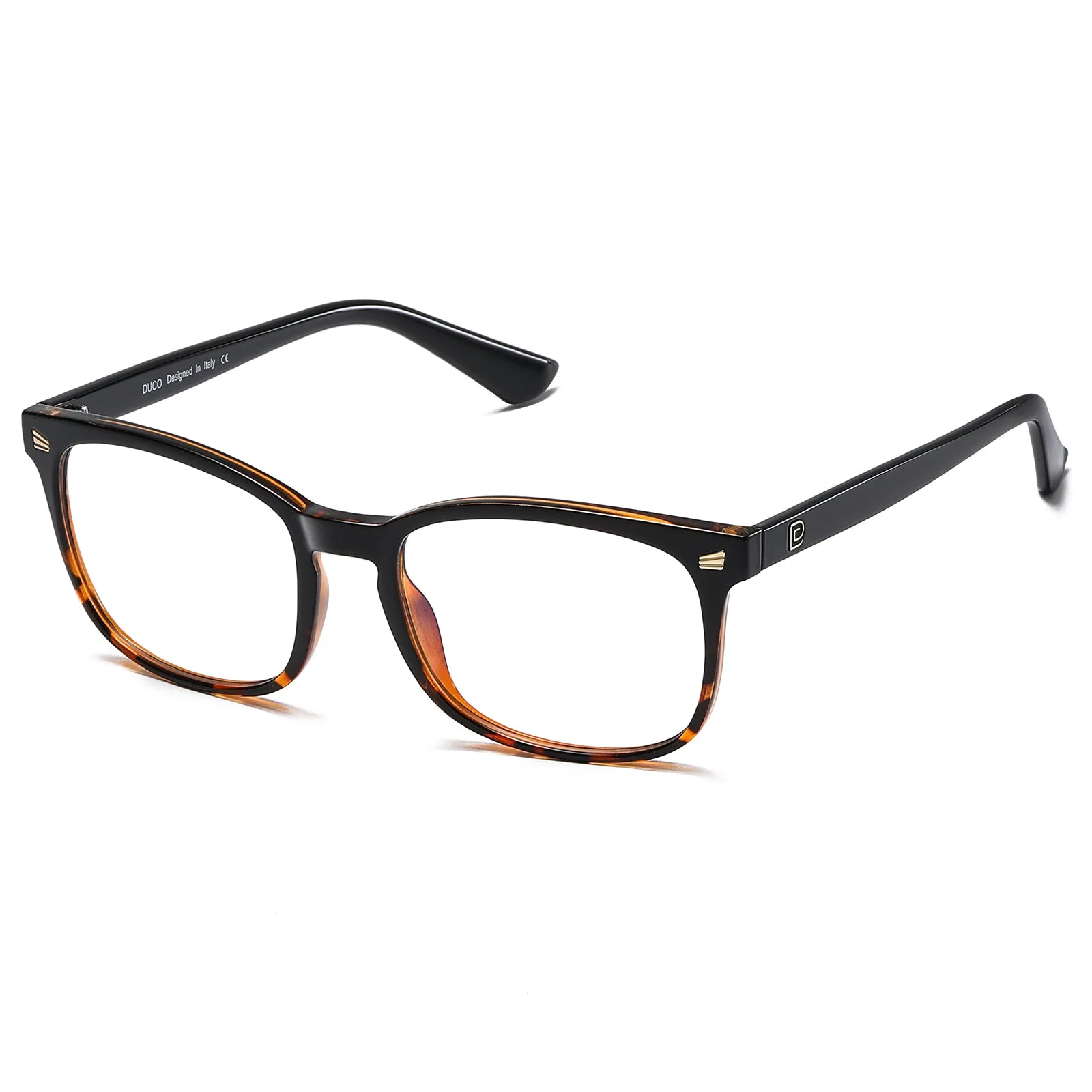 DUCO Blue Light Computer Gaming Glasses Eyeglasses Square Frame 5201S