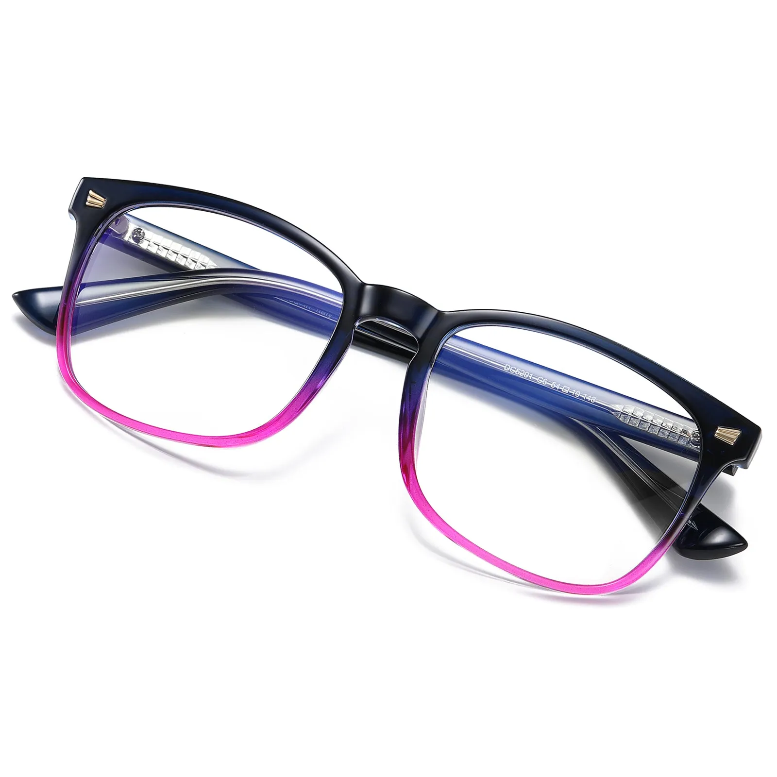 DUCO Blue Light Computer Gaming Glasses Eyeglasses Square Frame 5201S