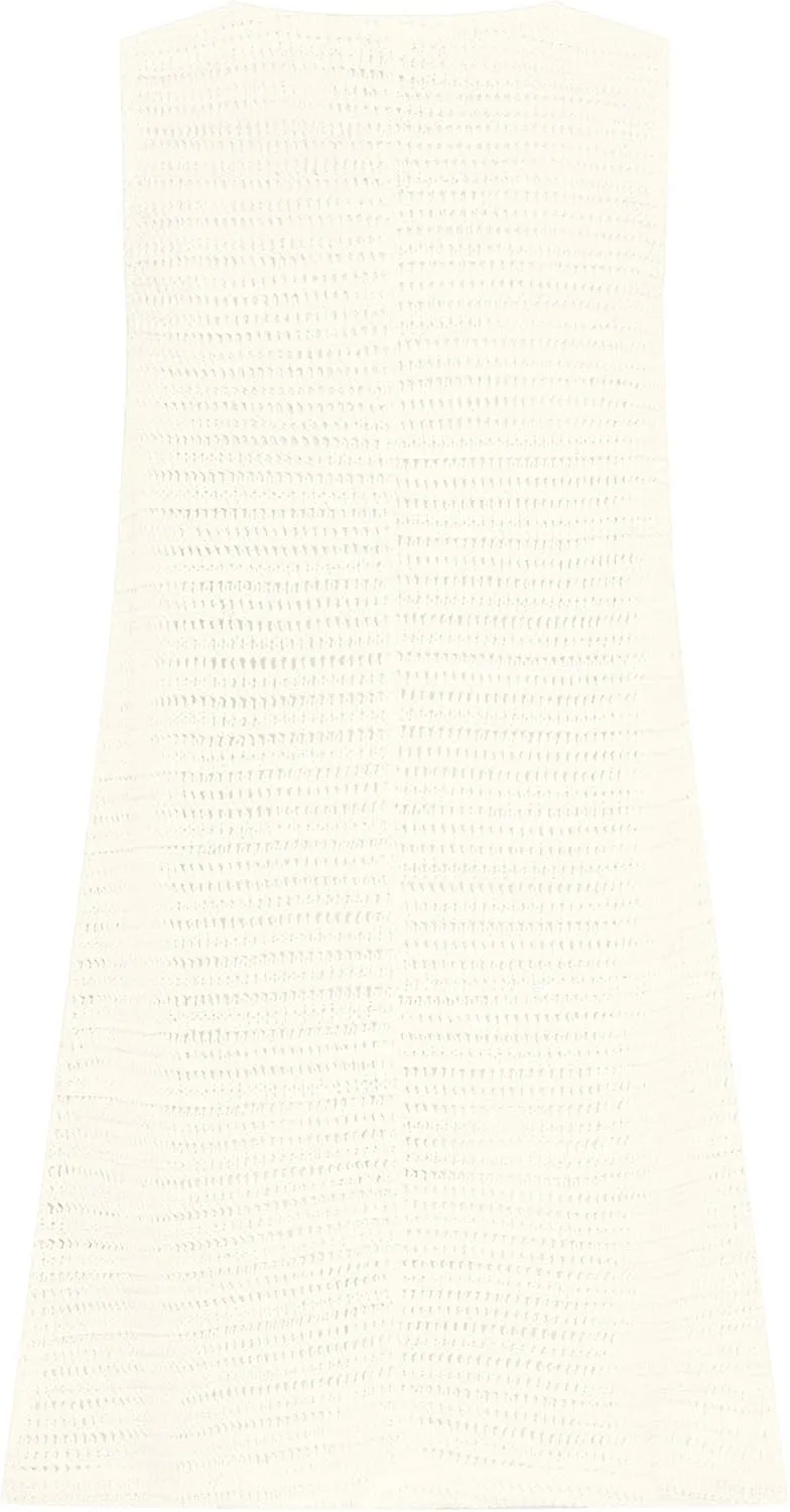 Gacaky Women's Summer Mini Dress Swimsuit Crochet Swim Cover Up Bathing Suit Swimwear Mesh Knit Beach Mini Dress