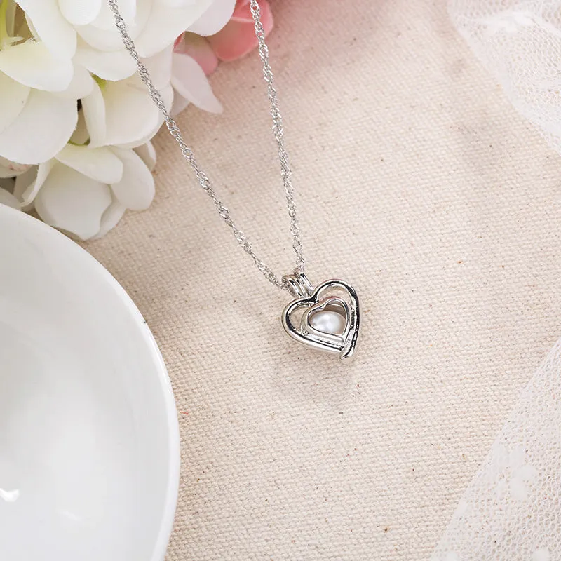 Glow in the Dark Heart Shape Pendant - Blue Glow