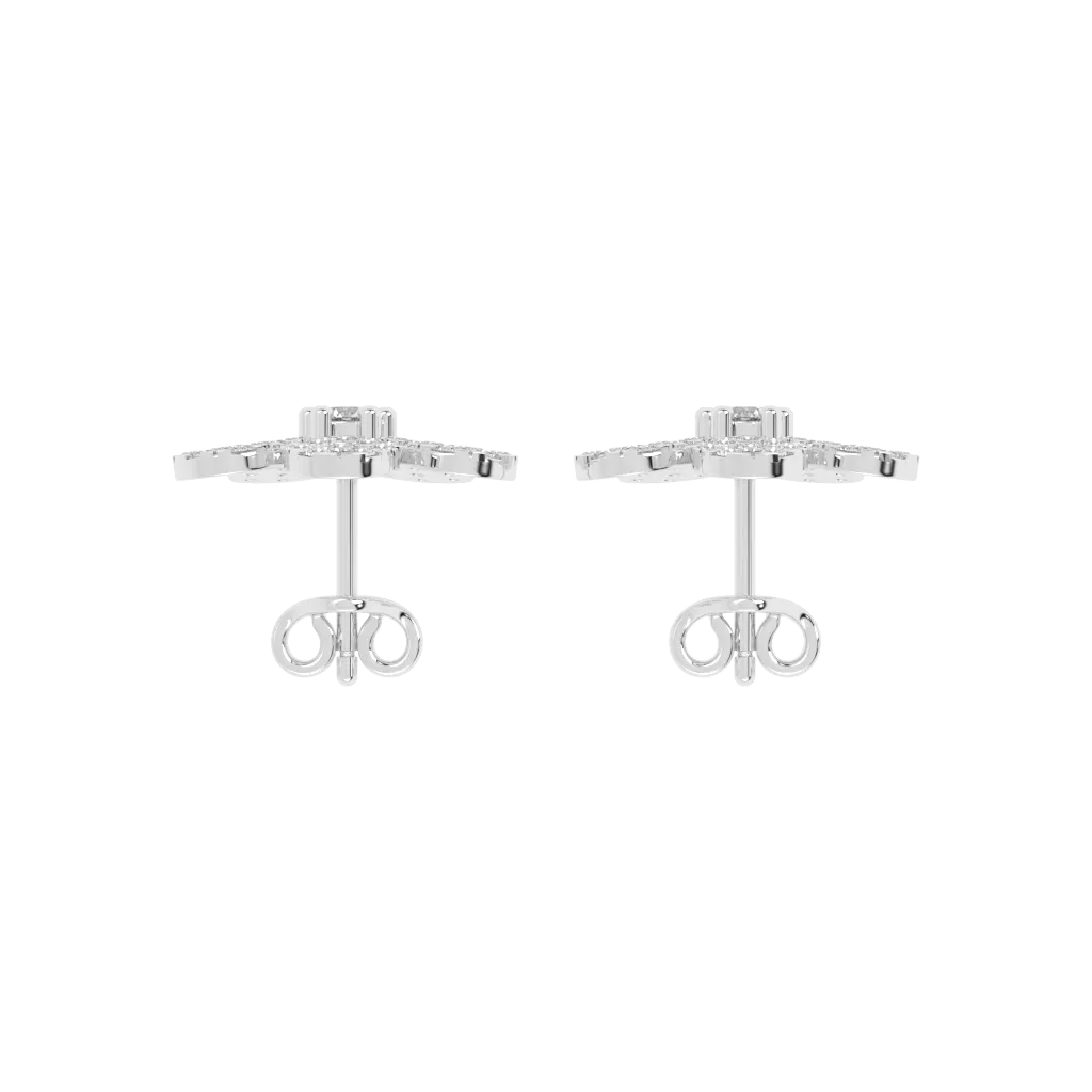 Golden Petal Diamond Gold Studs