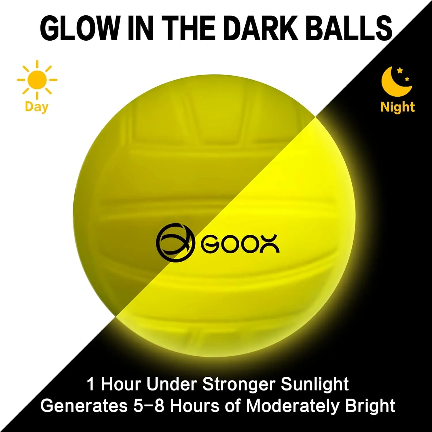 GOOX Outdoor Beach Ball Games with Carrying Bag, 3 Balls, Net and Strip Light (ONLY for Light Up Set)- Played Outdoors, Indoors, Beach, Lawn, Yard and Park
