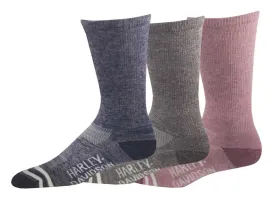 Harley-Davidson Women's Random Feed Crew Riding Socks, 3 Pack D89233070-990