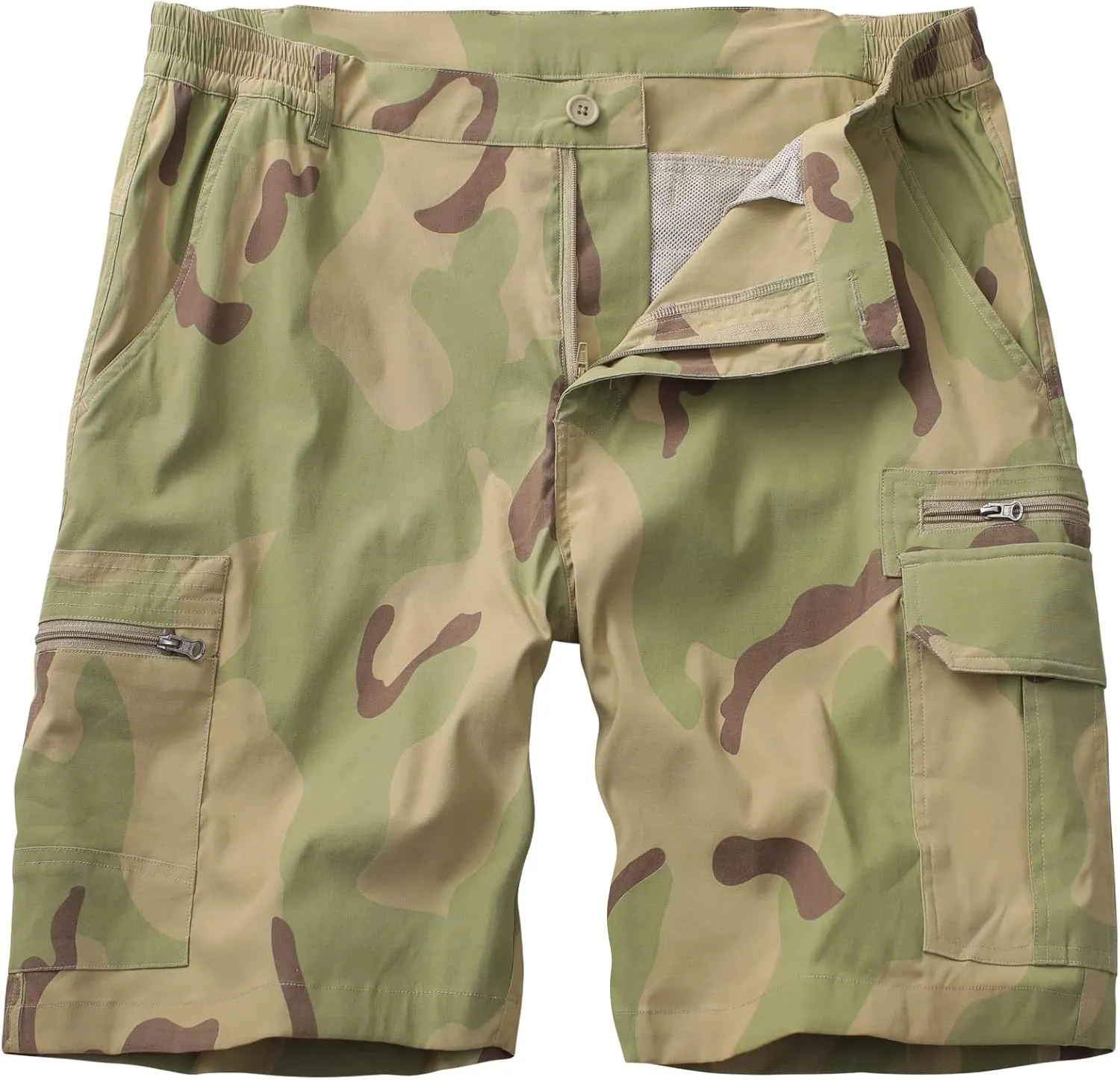 Hiking Shorts for Men Cargo Casual Quick Dry Lightweight Stretch Waist Outdoor Fishing Travel Shorts