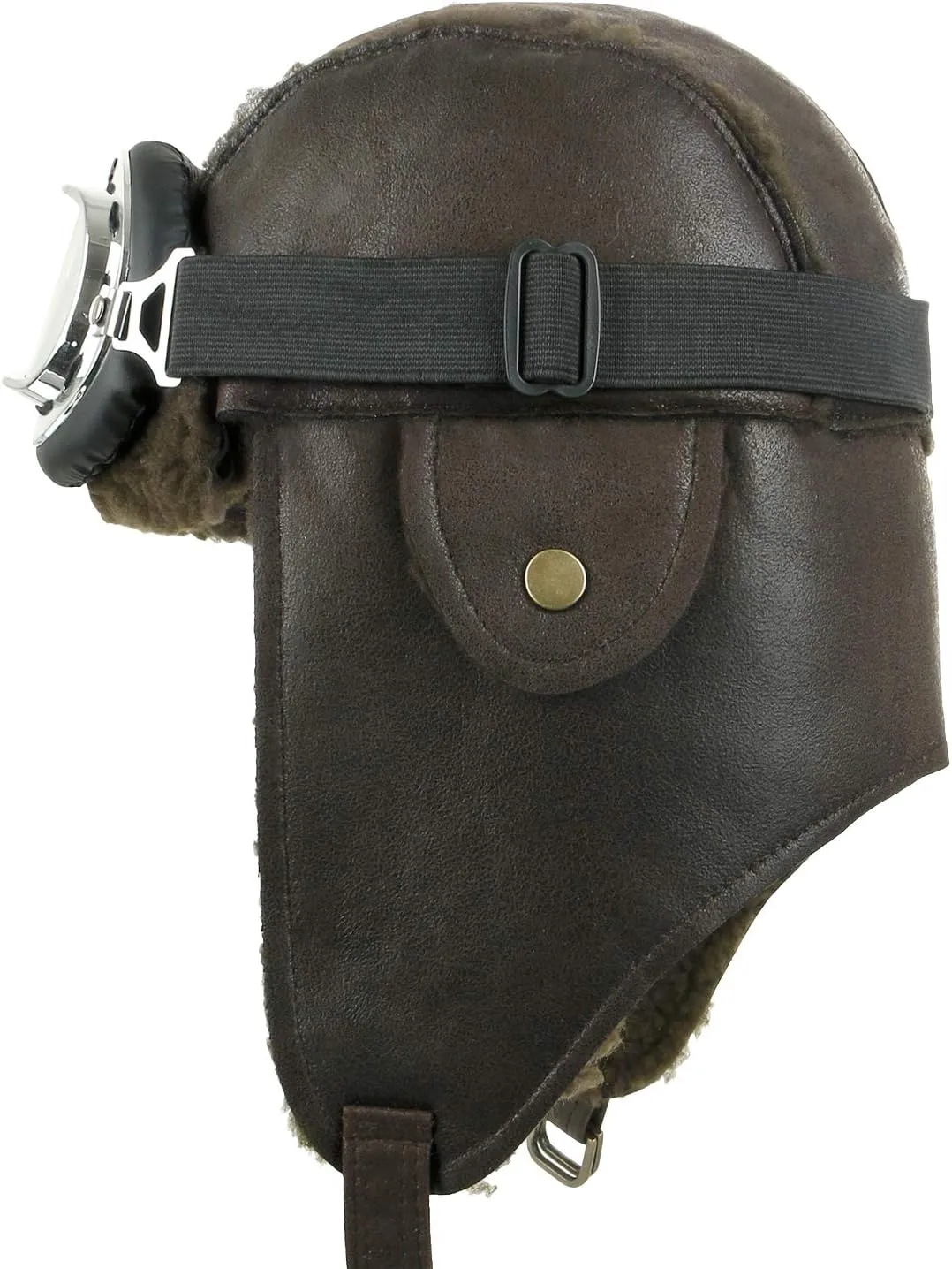 ililily Aviator Hat Winter Snowboard Fur Ear Flaps Trooper Trapper Pilot Goggles