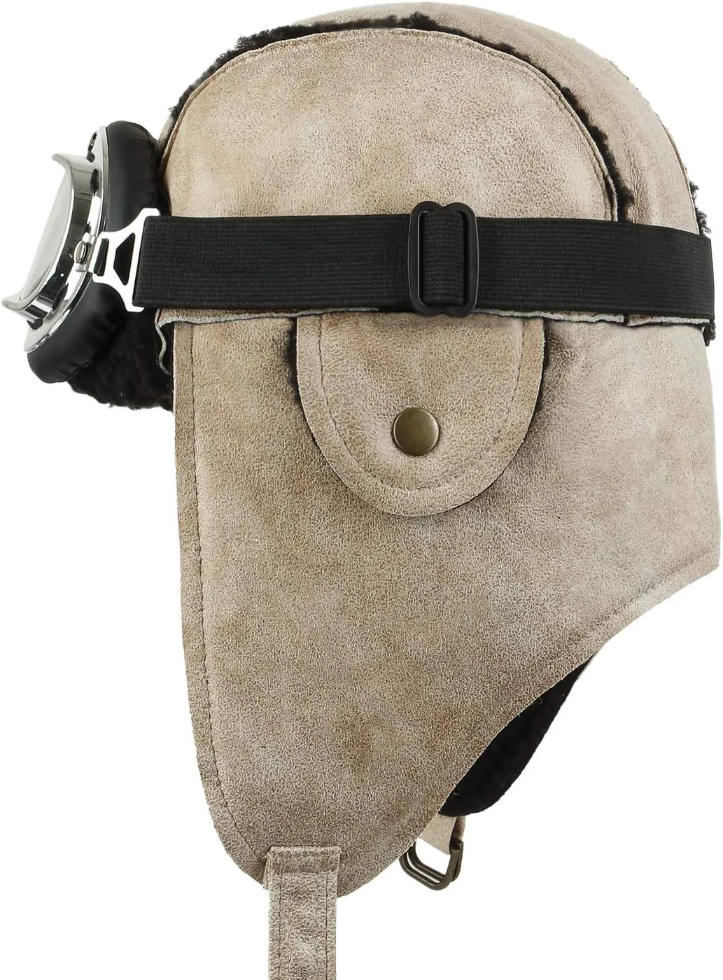 ililily Aviator Hat Winter Snowboard Fur Ear Flaps Trooper Trapper Pilot Goggles