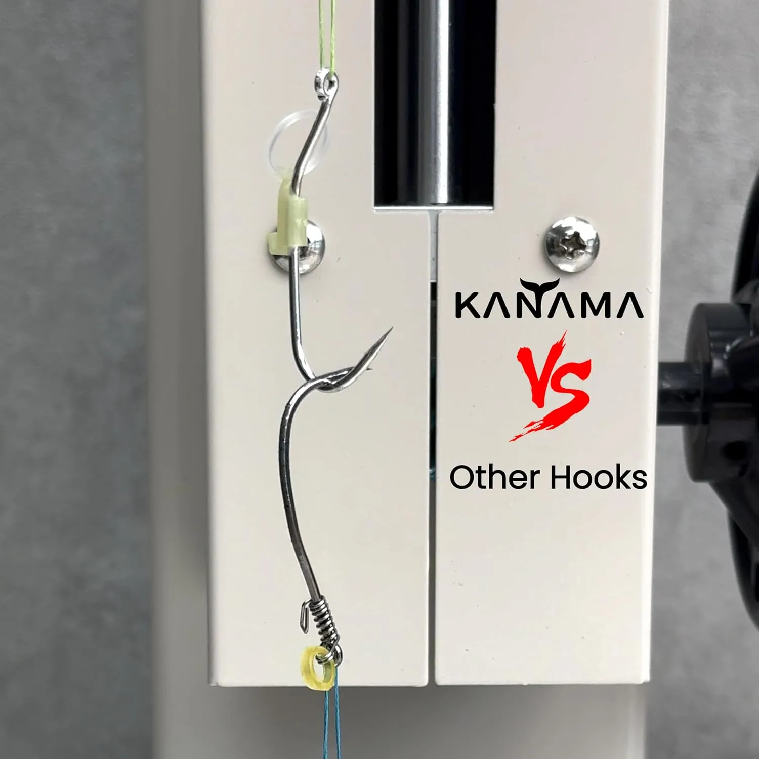 KANAMA Luminous Live Shrimp Hooks - High Carbon Steel Fishing Hooks Saltwater Corrosion Resistant Barbed Strong Hooks Freshwater Shrimp Walker, Ideal for Bass, Groupers, Pike, Catfish & More