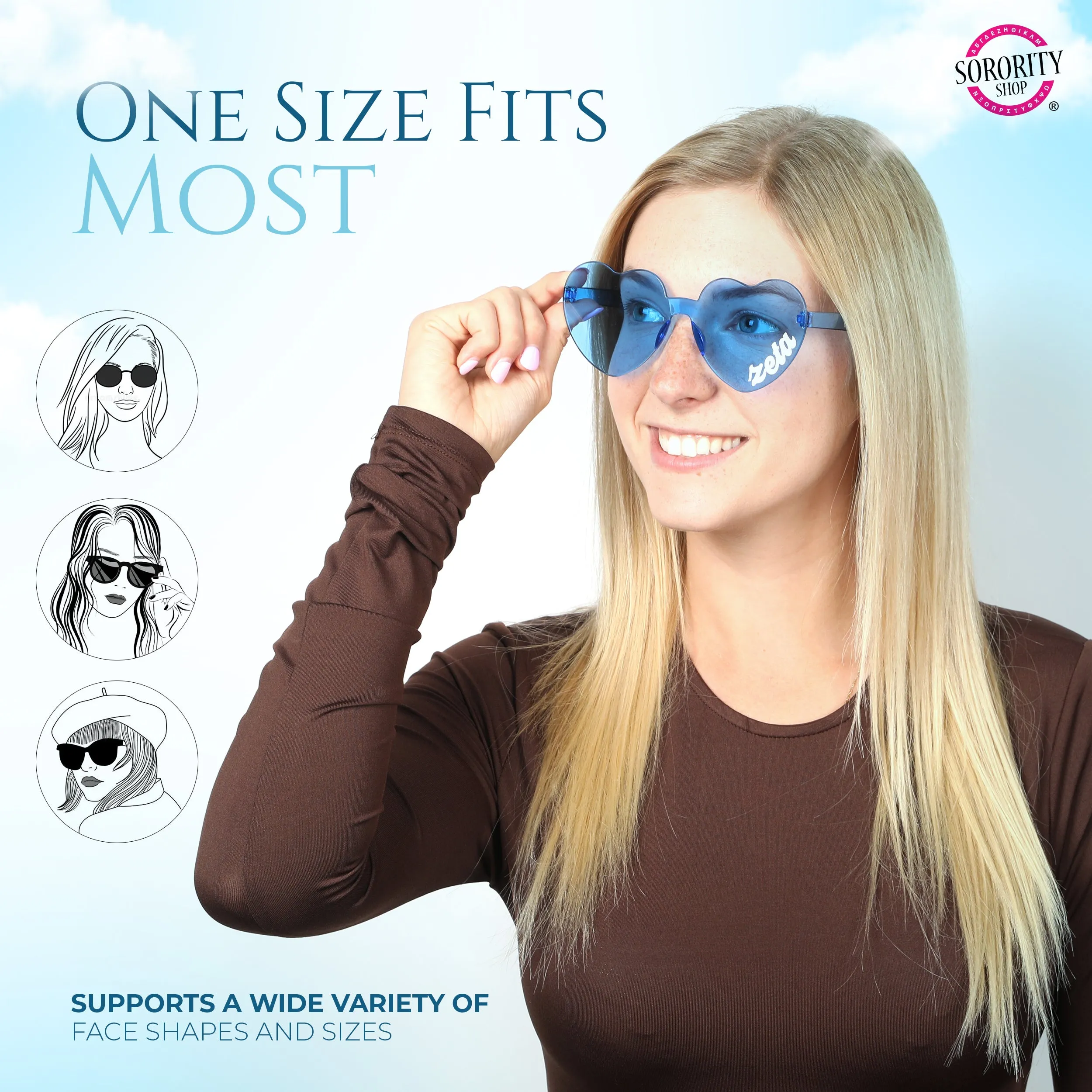 Kappa Kappa Psi Sunglasses - Heart Shaped