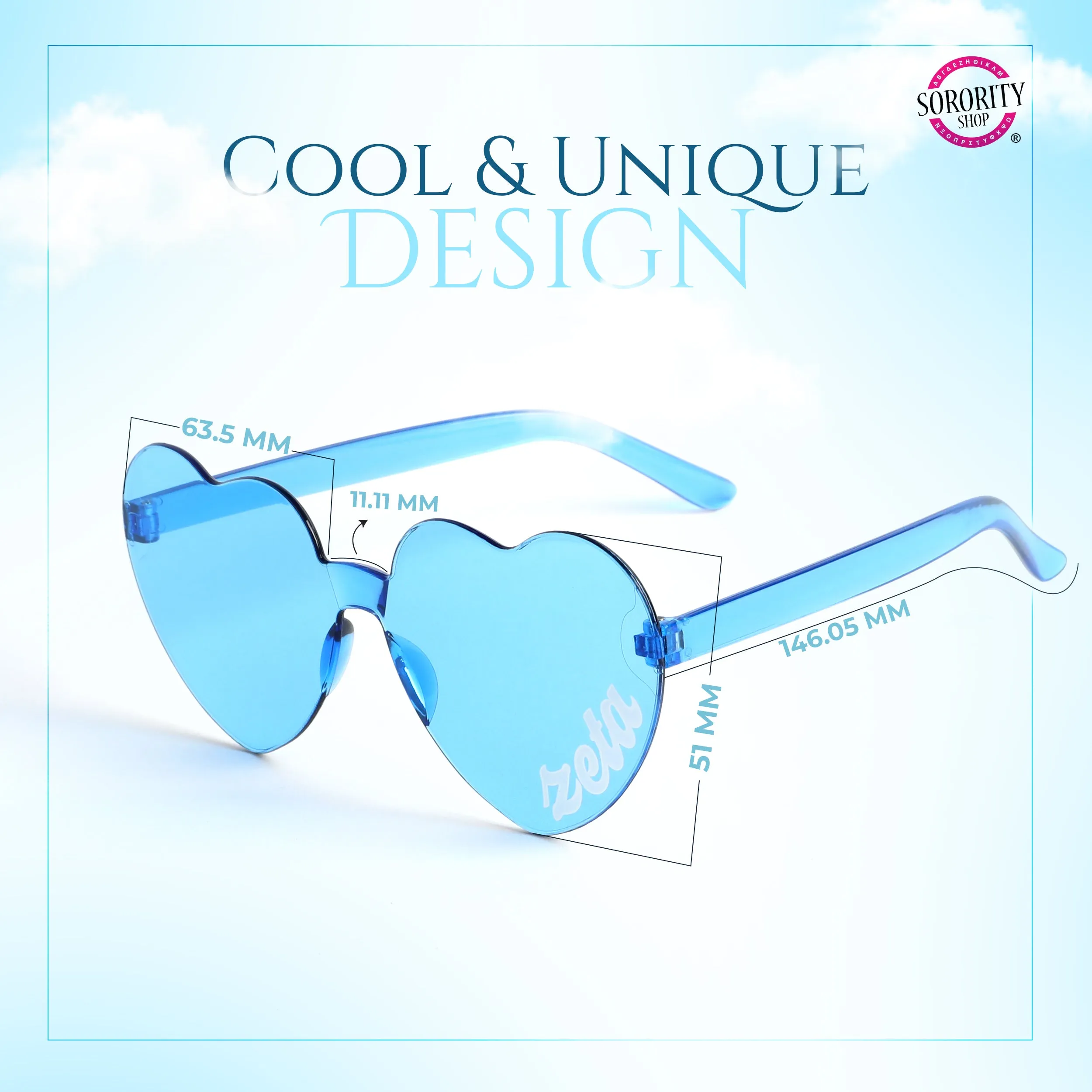 Kappa Kappa Psi Sunglasses - Heart Shaped