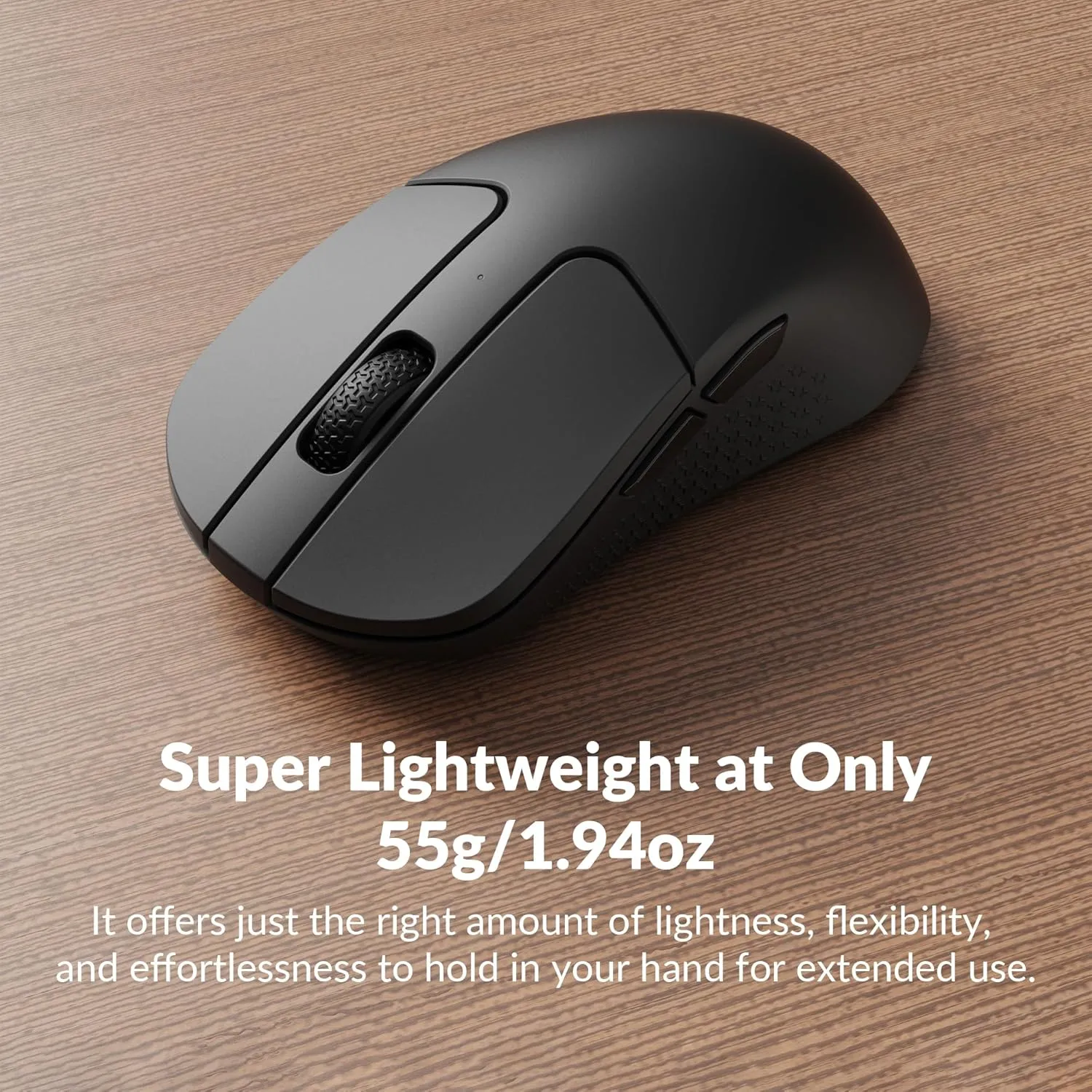 Keychron M3 Mini Wireless Optical Mouse, Bluetooth 5.1/2.4 GHz/Wired Gaming Mouse, Programmable PixArt 3395 Sensor with up to 26,000 DPI/ 650 IPS, Lightweight Ergonomic for Windows Mac Linux - Black