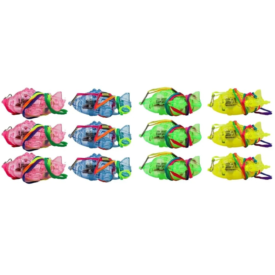 LED Airplane Necklace - Assorted Colors (Dozen)