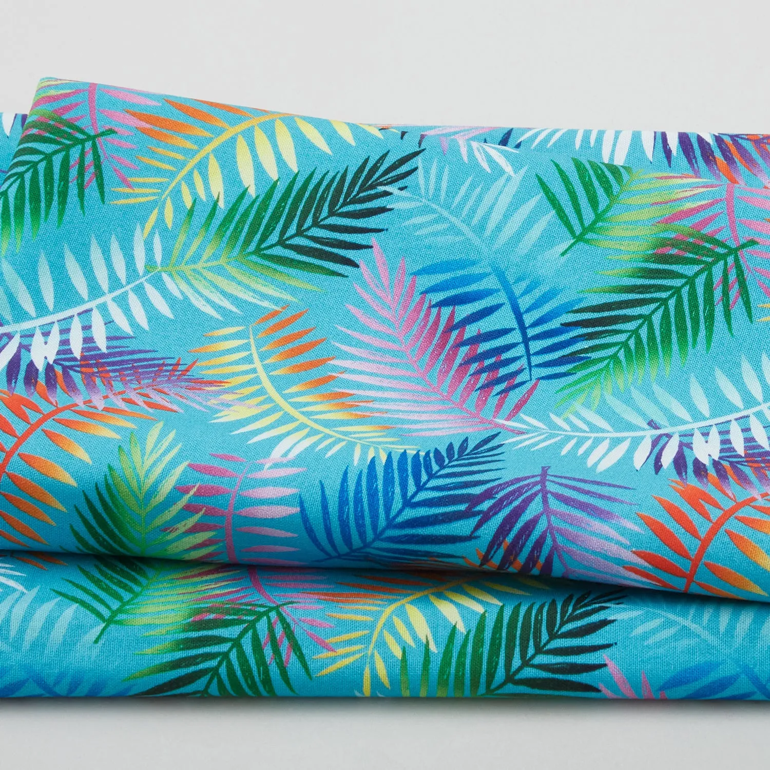 Let's Get Tropical - Tropical Foliage Turquoise 2 Yard Cut