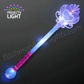 Light Up Pink Heart Princess Wand 21"