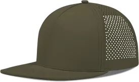 LiuSuper M/L/XL/XXL Flat Brim 5 Panel Hats for Men Performance Mens Snapback Hats Quick Dry Laser Perforated Baseball Cap