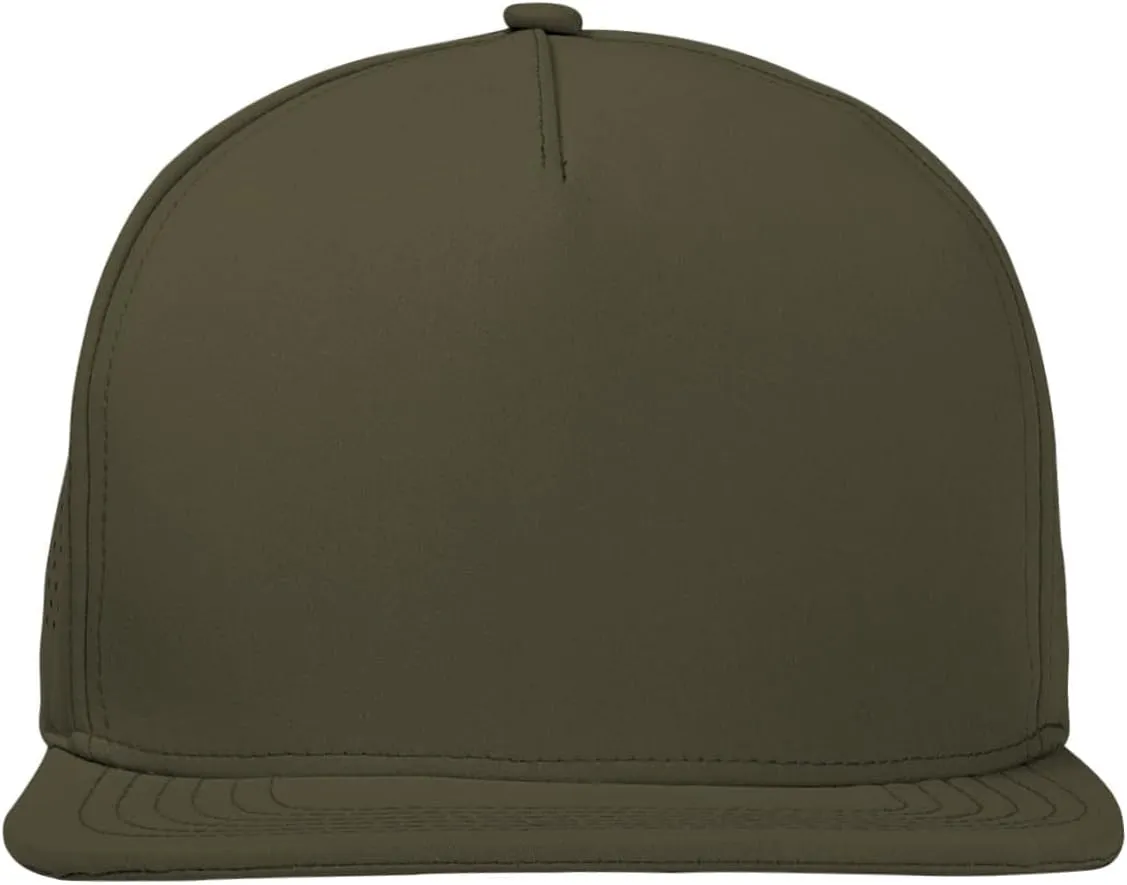 LiuSuper M/L/XL/XXL Flat Brim 5 Panel Hats for Men Performance Mens Snapback Hats Quick Dry Laser Perforated Baseball Cap