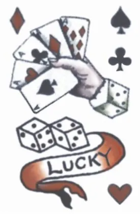 Lucky Vintage 1950s Temporary Tattoo - Buy Online Only