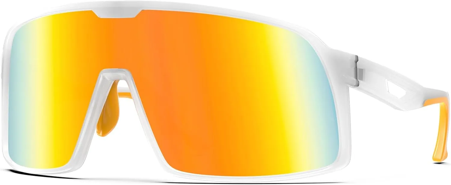 MAXJULI Polarized Cycling Sunglasses for Men Women, Windproof Outdoor Sports Running UV400 Protection Sun Glasses 8214
