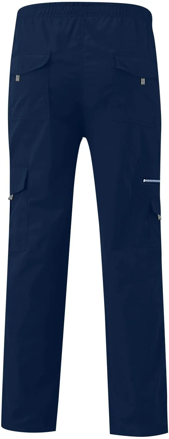 Men's Casual Cargo Sweatpants Waist Drawstring Joggers Hiking Tactical Pants for Men with Pockets Work Outdoor
