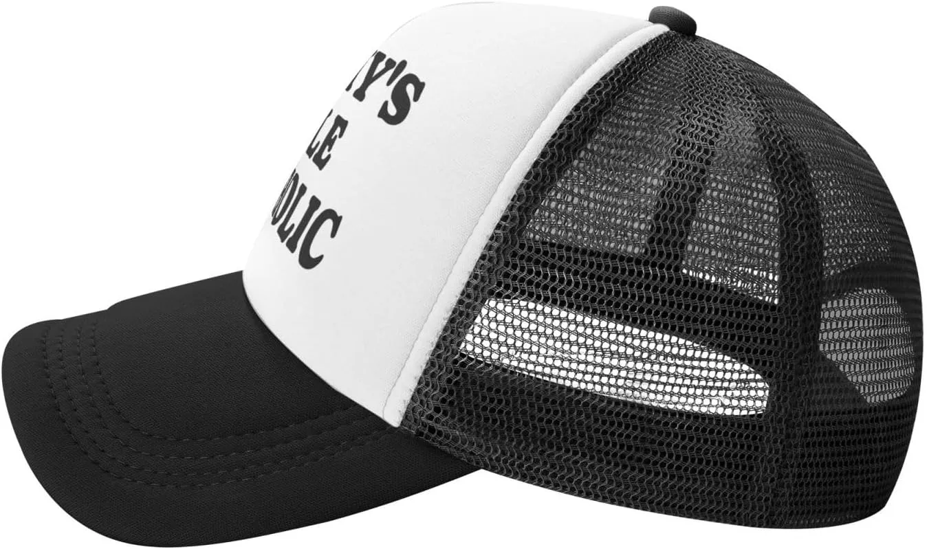 Mommy's Little Alcoholic Hat Funny Trucker Hats Mesh Baseball Cap, Adjustable Fishing Caps Hat for Men Women