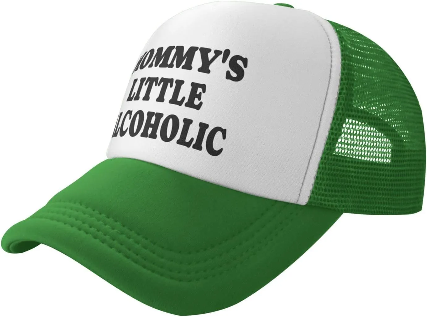 Mommy's Little Alcoholic Hat Funny Trucker Hats Mesh Baseball Cap, Adjustable Fishing Caps Hat for Men Women