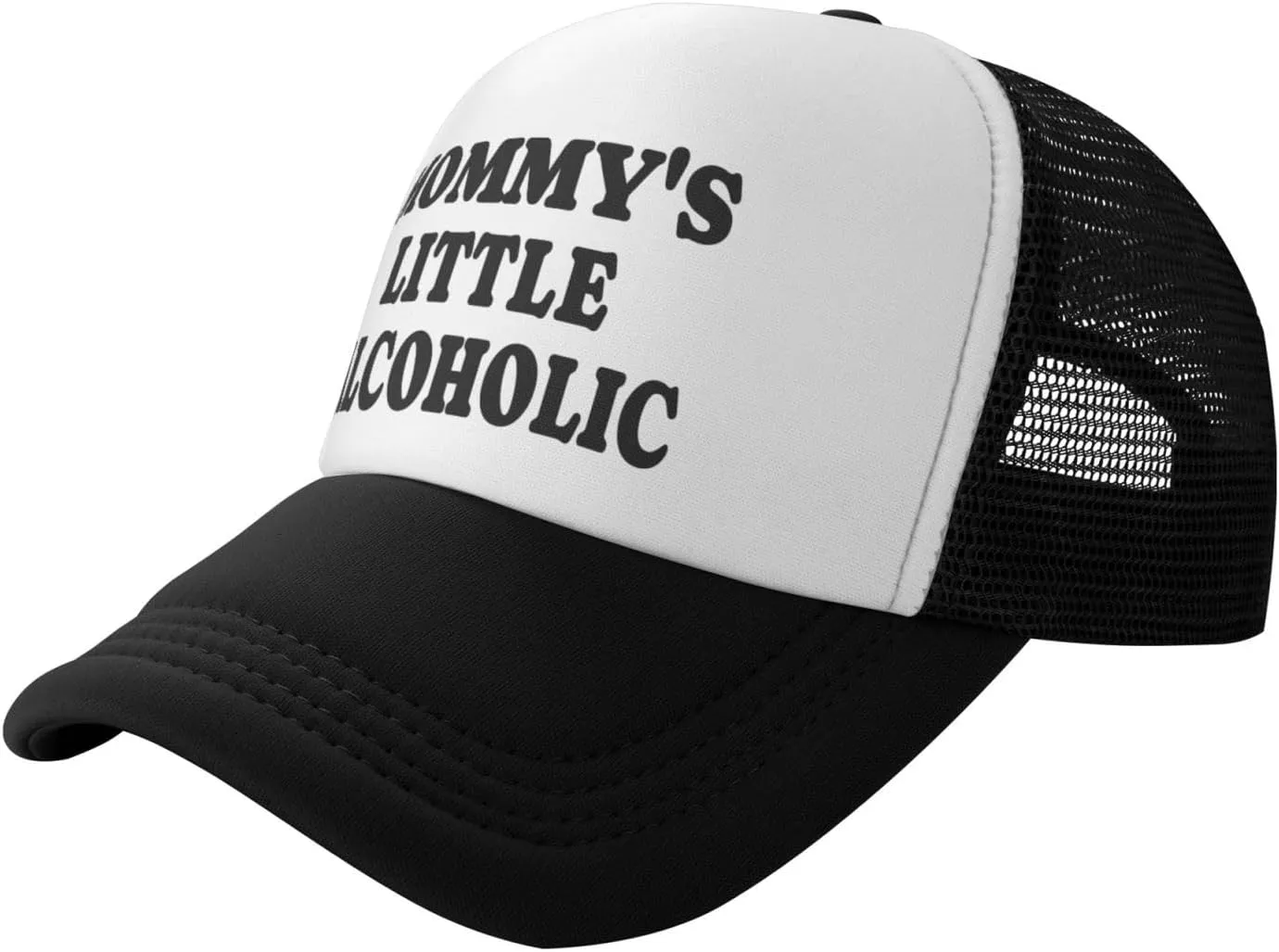Mommy's Little Alcoholic Hat Funny Trucker Hats Mesh Baseball Cap, Adjustable Fishing Caps Hat for Men Women