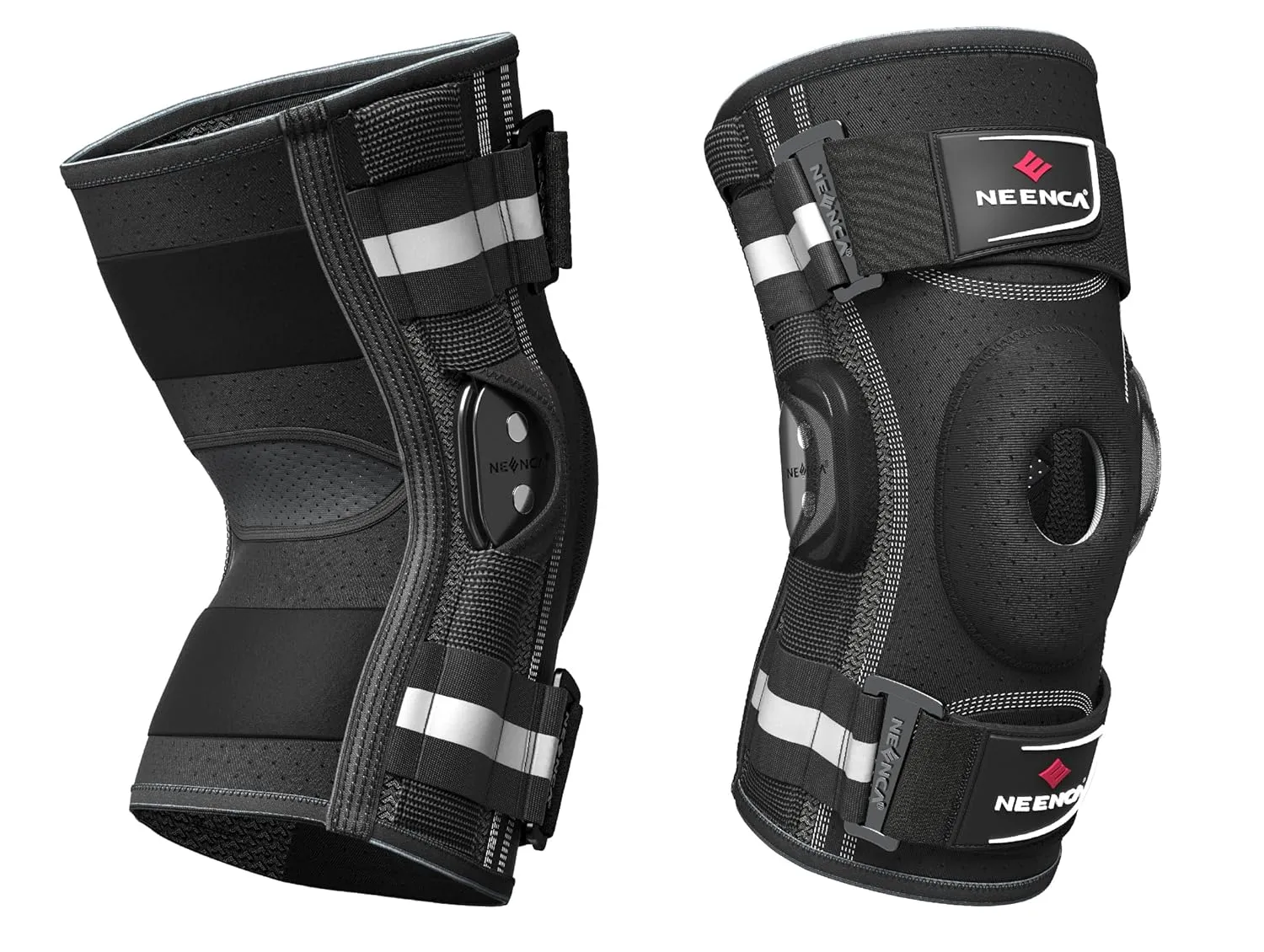 NEENCA Professional Knee Brace for Knee Pain, Hinged Knee Support with Removable Dual Side Stabilizers, Strong Stability for Joint Pain Relief, Arthritis, Meniscus Tear, ACL, PCL, MCL, Runner, Workout