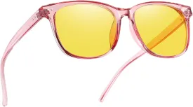 Night Vision Driving Glasses Polarized Anti-glare, HD Yellow Tinted Glasses for Women Men