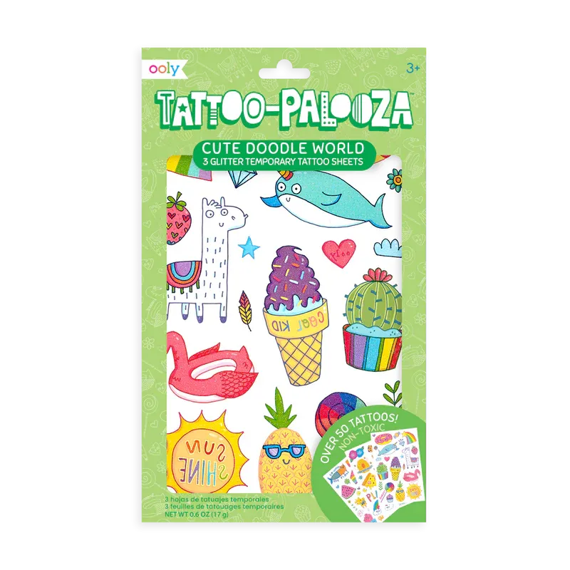 Ooly - Cute Doodle World Tattoo Palooza Temporary Tattoos